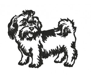 Stickdatei - Shih-Tzu Silhouette